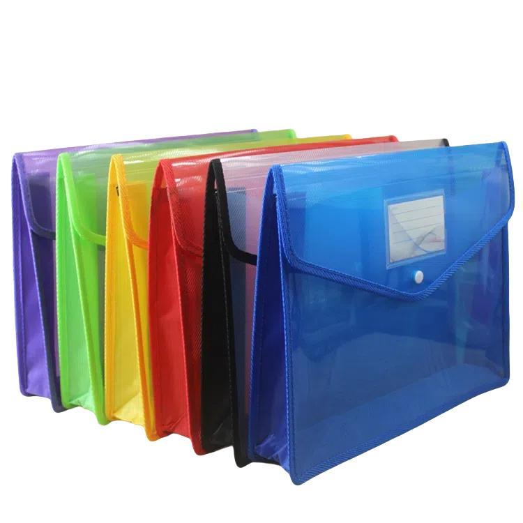 B4  Transparent File Pouch Expanding File Organizer Documents Bag with Snap Closure