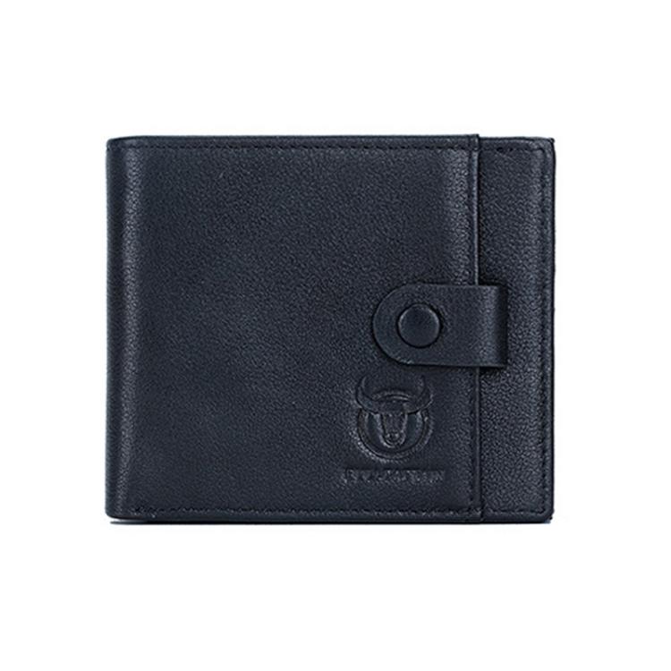 BULL CAPTAIN 038 RFID Anti-Theft Top Layer Cowhide Casual Wallet Driver ID Card Slot Wallet