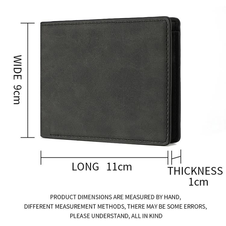 DEABOLAR Men Short Wallet Zipper Simple Soft Leather Purse Card Bag Student Retro Leather Wallet