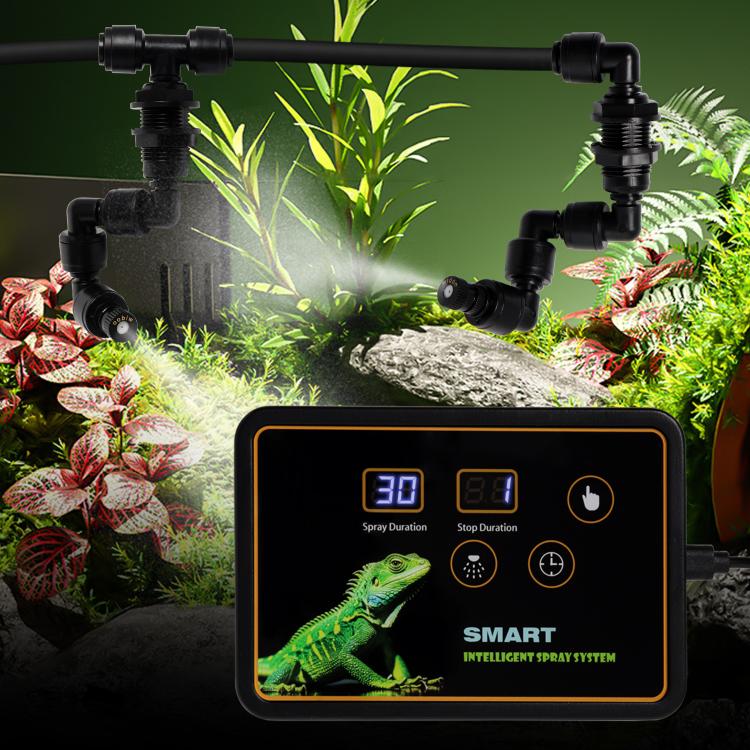 Smart Timer Misting System Kit For Reptile Terrariums Automatic Rainforest Habitat Sprayer