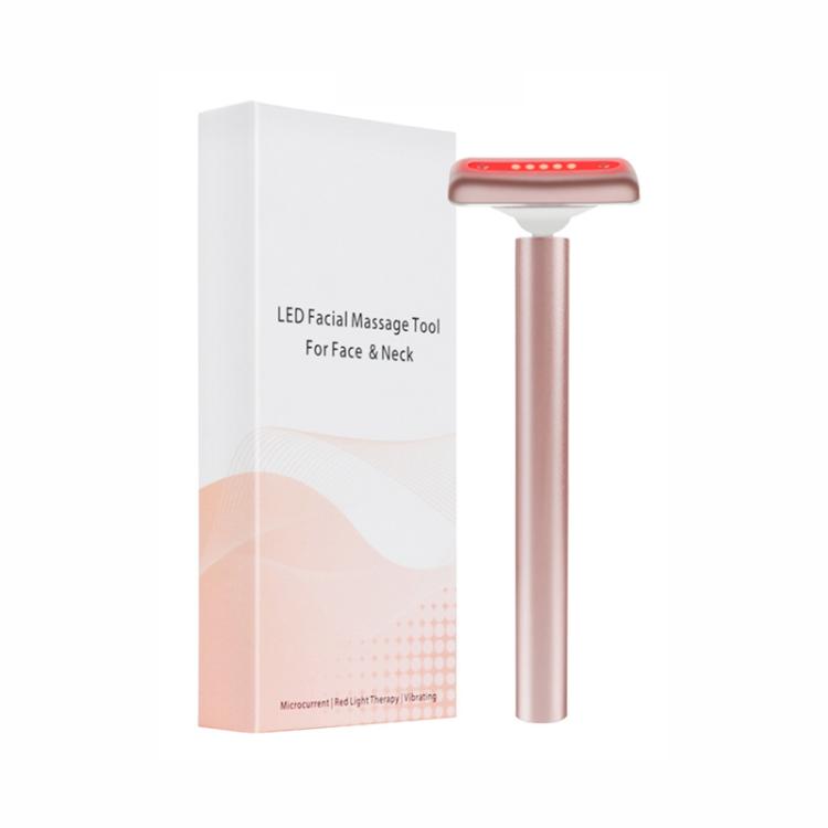 Red Light Facial Wand Eye Neck Massager With Vibrating for Lifting, Dark Circle Reduction