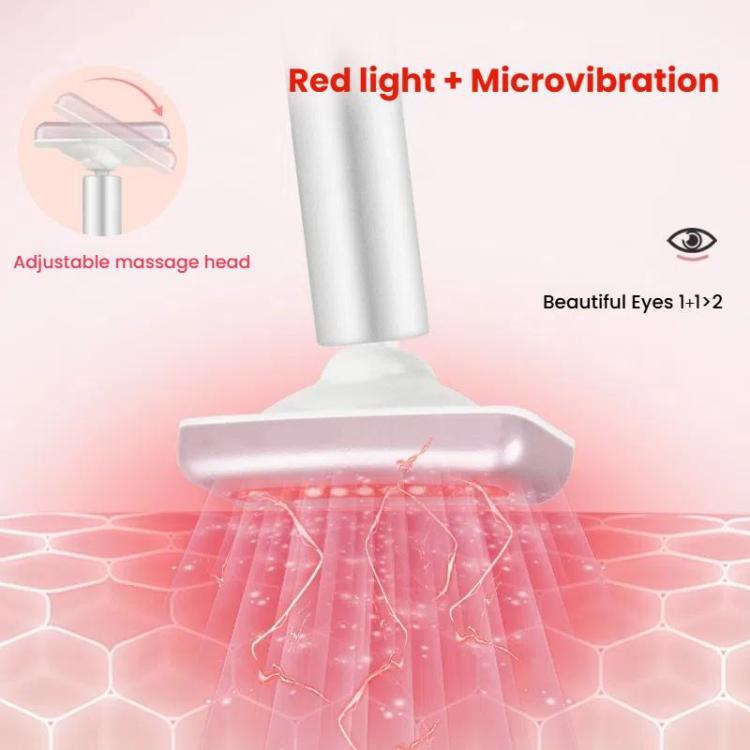 Red Light Facial Wand Eye Neck Massager With Vibrating for Lifting, Dark Circle Reduction