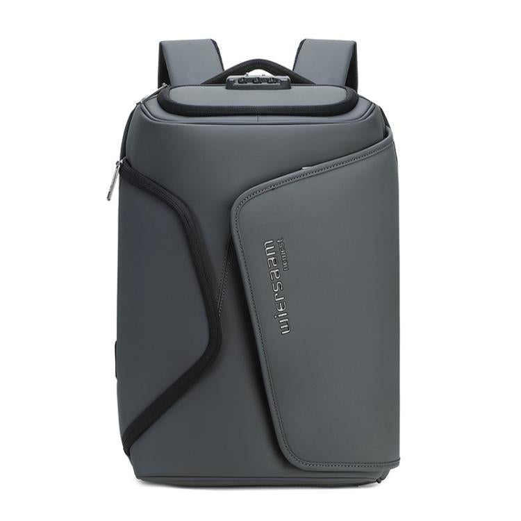 Wiersaam Men Anti-Theft Business Travel Backpack Water-Resistant Laptop Backpack With USB Charging Port