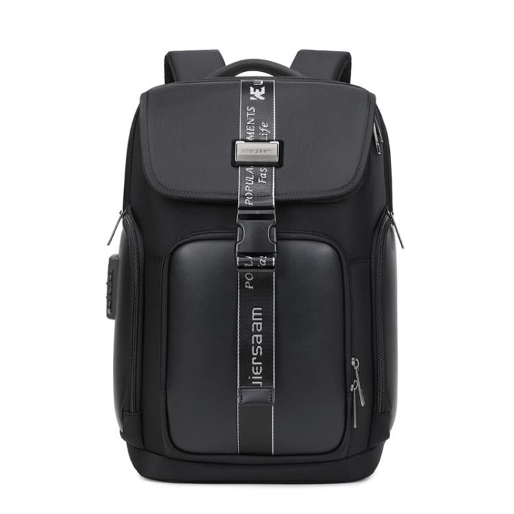 Wiersaam WY1200 Men Waterproof Anti-Theft Business Backpack Multiple Organizer Compartments, WY1200 Black