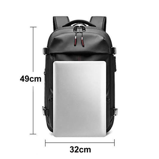Large Capacity Short Trip Computer Luggage Bag Vacuum Compression Expandable Men Double Shoulder Bag, 19inch