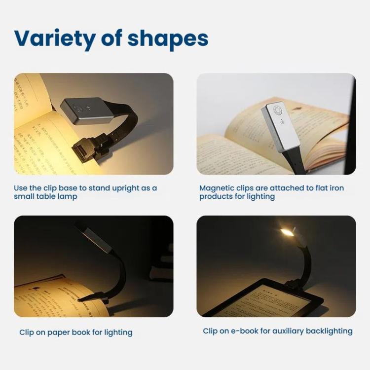 Portable Clip Book Lamp Mini Desk Lamp Learning Reading Rechargeable Clip Bookmark Light