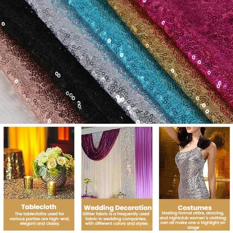 Hotel Wedding Banquet Site Background Curtains Embroidered Cloth Sequin Curtains Festival Party Decoration