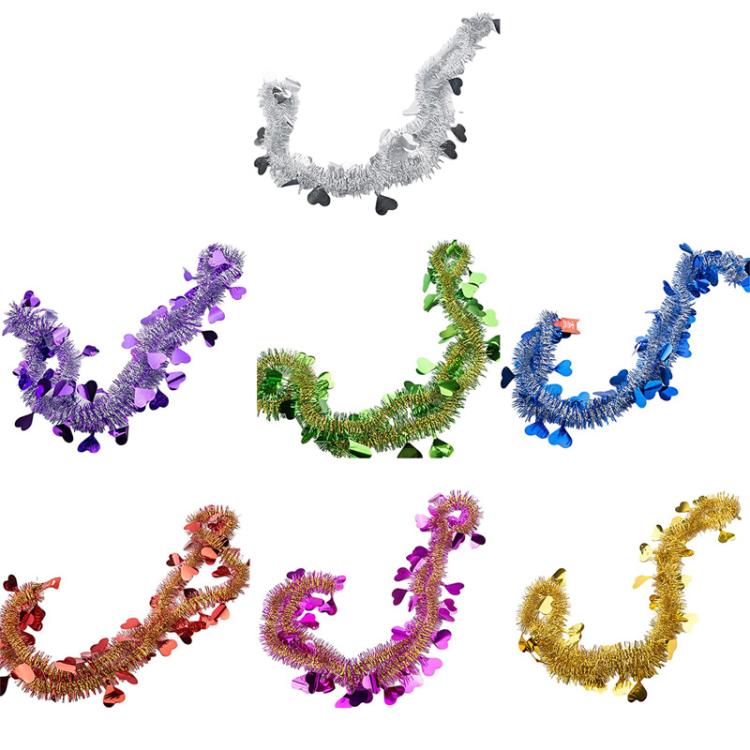 Heart-shaped Ribbon Party Supplies Birthday Christmas Wedding Room Decoration Strips Garlands