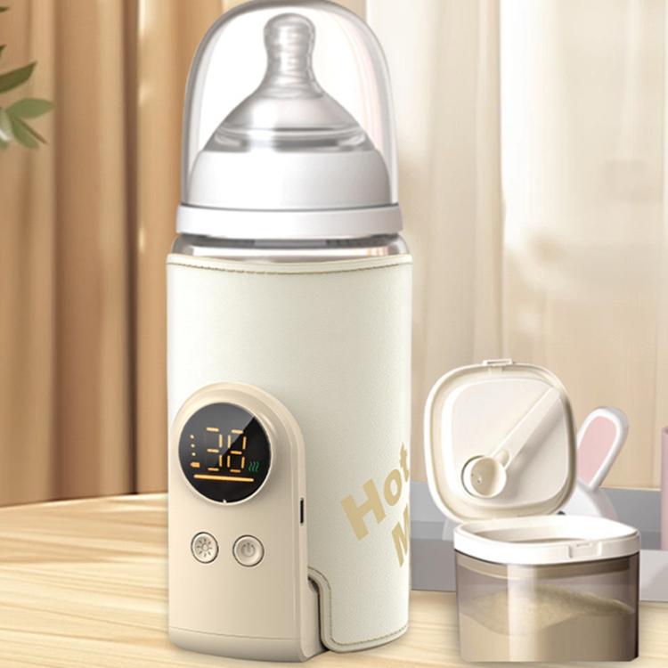 18W Wireless Baby Bottle Warmer 6 Adjustable Temperature Settings Milk Thermo Cover for Breastfeeding & Formula