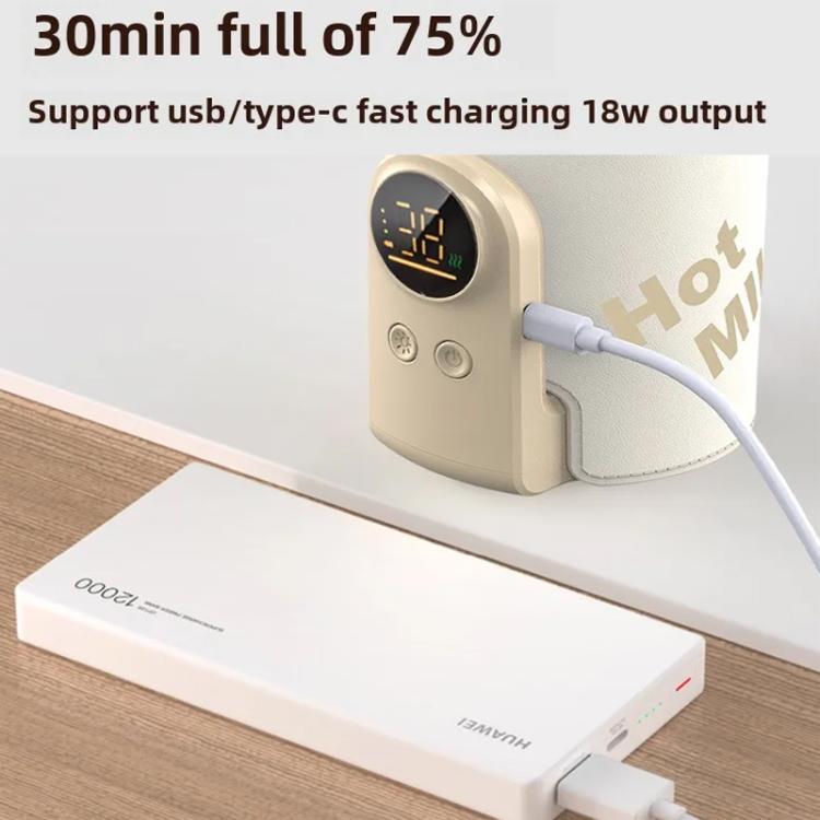 18W Wireless Baby Bottle Warmer 6 Adjustable Temperature Settings Milk Thermo Cover for Breastfeeding & Formula