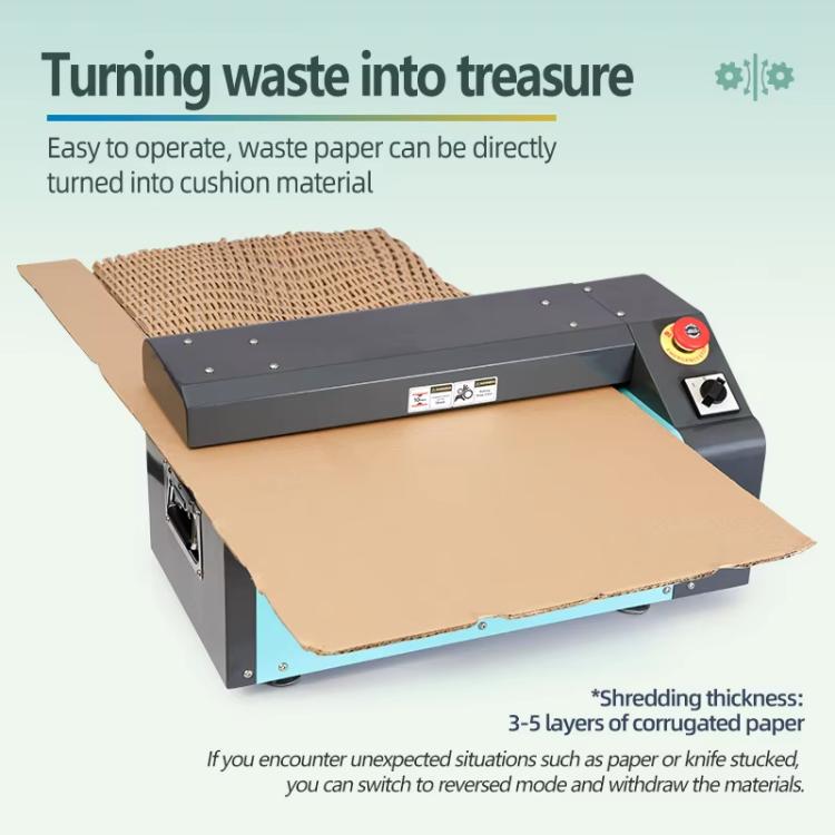 370W Cardboard Shredder Handles 10mm Thickness, 5M/Min Speed For Packaging & Recycling