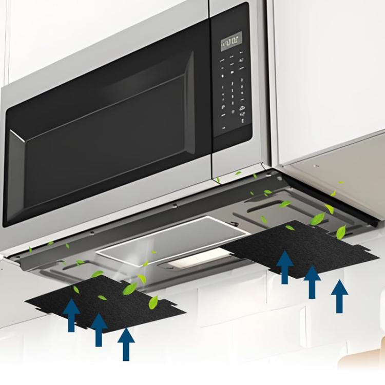 4pcs /Pack Microwave Filter Cotton For KitchenAid KMLS311HBL/ Whirlpool YKMLS311 YWML55011, WML75011