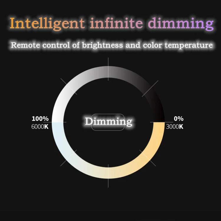 22.5-inch Invisible Blade Ceiling Fan Light with E27 Socket Dimmable LED, 3 Color Temperatures, 3 Speeds, 2H/4H Time