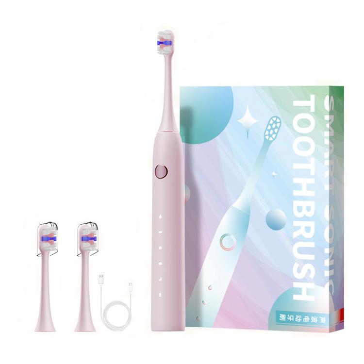 Rechargeable Sonic Electric Toothbrush for Adults with Custom Mode, Antibacterial Brush Heads, Smart Timer