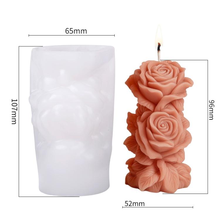 Flower Column Aromatherapy Candle Silicone Mold DIY Handmade Gift Diffuser Stone Mold