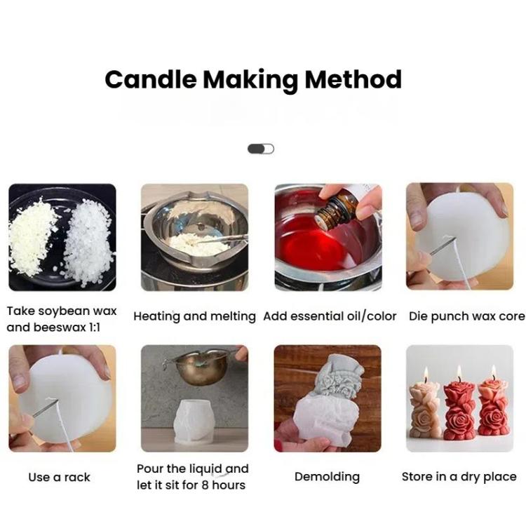 Flower Column Aromatherapy Candle Silicone Mold DIY Handmade Gift Diffuser Stone Mold