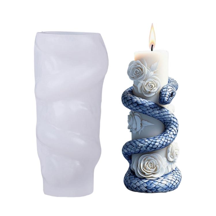 Snake-Shaped Aromatherapy Candle Silicone Mold DIY Diffuser Stone Gift Mold