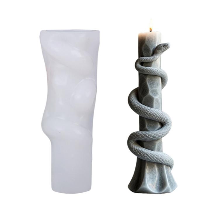 Snake-Shaped Aromatherapy Candle Silicone Mold DIY Diffuser Stone Gift Mold