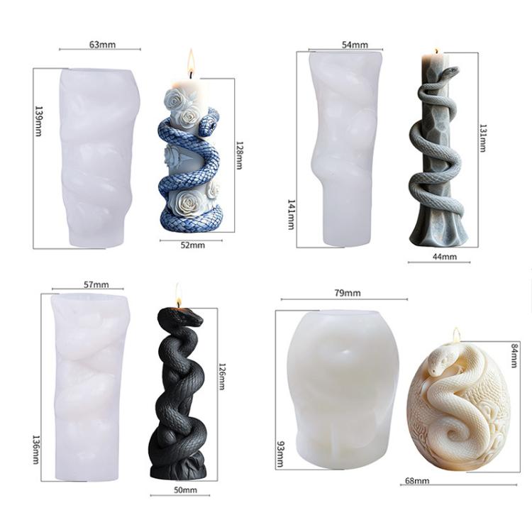 Snake-Shaped Aromatherapy Candle Silicone Mold DIY Diffuser Stone Gift Mold