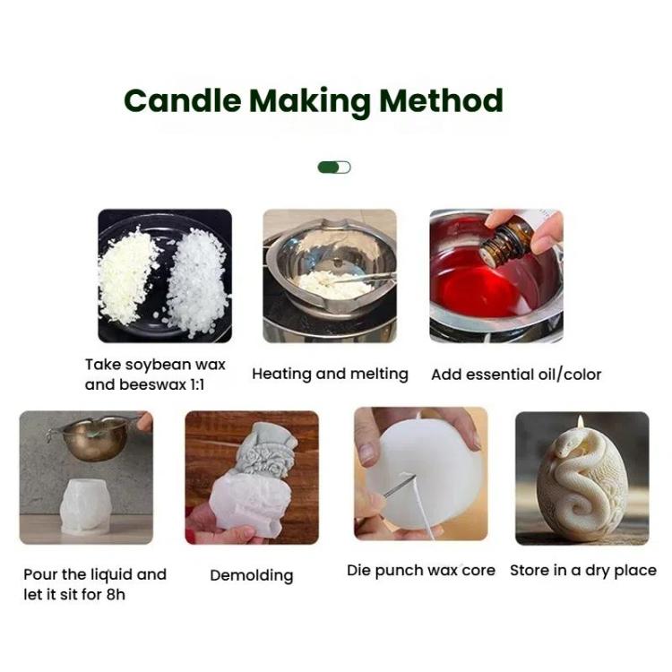 Snake-Shaped Aromatherapy Candle Silicone Mold DIY Diffuser Stone Gift Mold