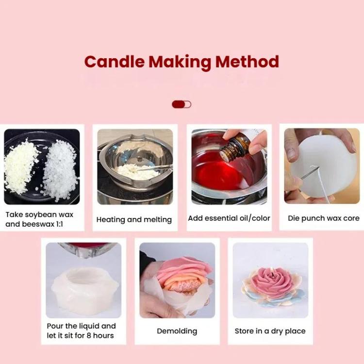 Candle Silicone Mold DIY Floral Aromatherapy Handmade Plaster Casting Mold