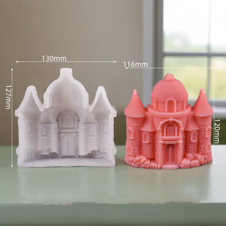 Castle Scented Candle Silicone Mold, A ZL-952, B  ZL-953, C ZL-954