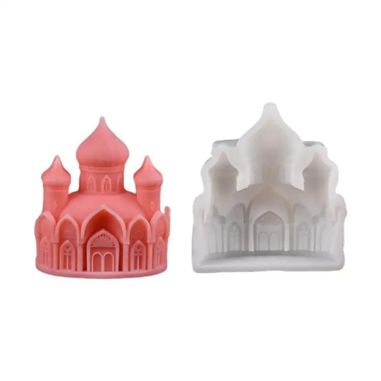Castle Scented Candle Silicone Mold, A ZL-952, B  ZL-953, C ZL-954