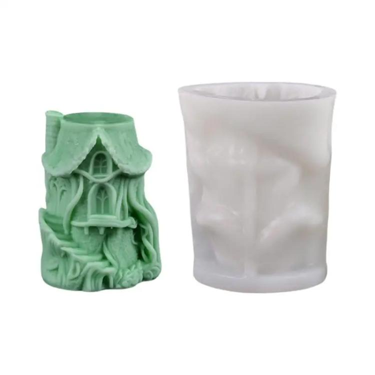 Castle Scented Candle Silicone Mold, A ZL-952, B  ZL-953, C ZL-954