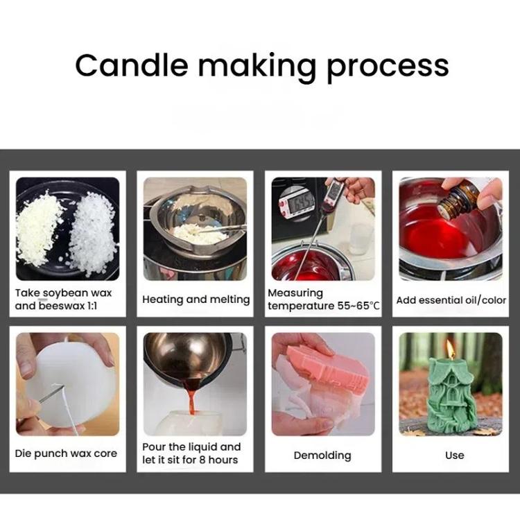 Castle Scented Candle Silicone Mold, A ZL-952, B  ZL-953, C ZL-954