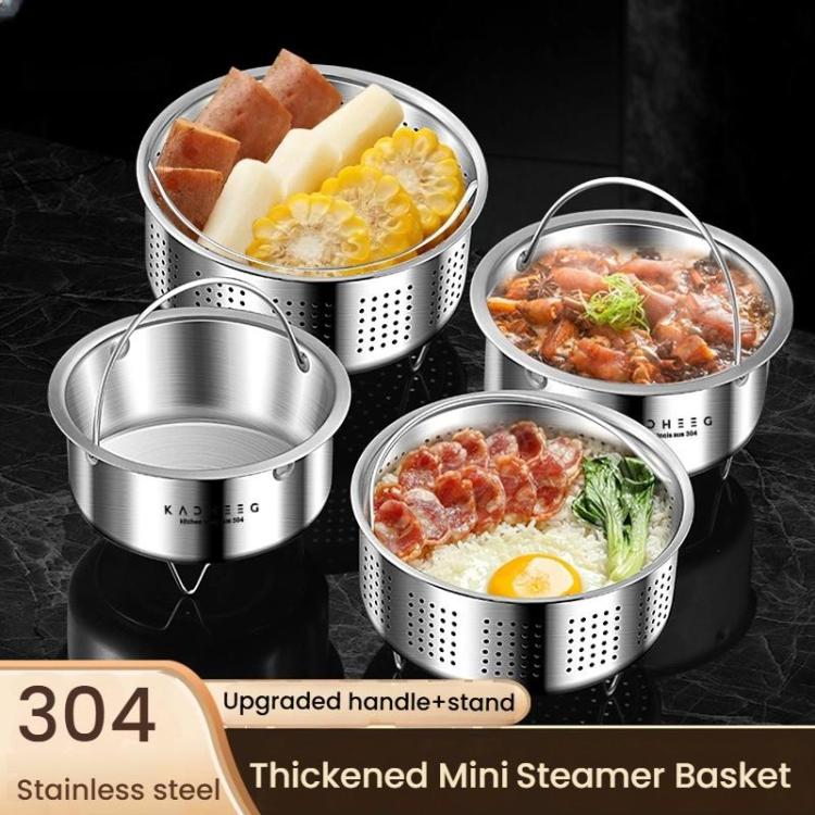 Kacheeg 304 Stainless Steel Steamer Basket for Rice Cooker/Pots with Handles & Stand