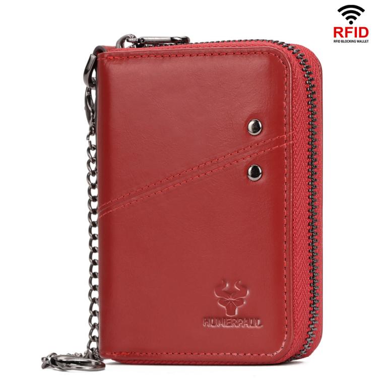 HUMERPAUL BP783 Unisex Short Leather Wallet With RFID Multi-Card Holder