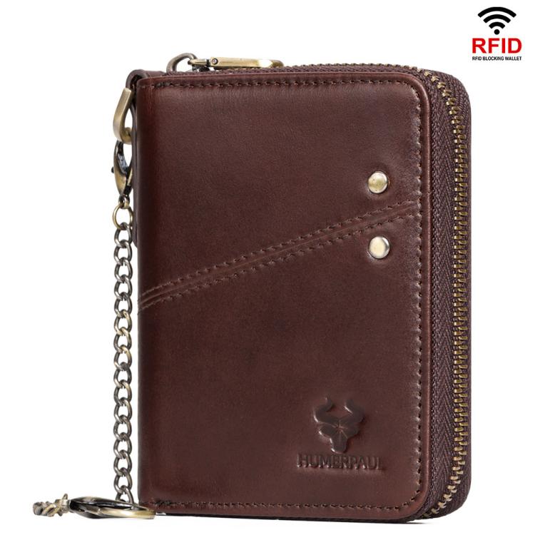 HUMERPAUL BP783 Unisex Short Leather Wallet With RFID Multi-Card Holder