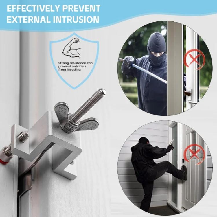 Stainless Steel Security Door Stopper Anti-Theft Door Blocker for Home, Hotel, Apartment