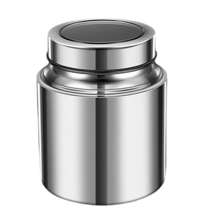 304 Stainless Steel Sealed Canister With Transparent Lid Leak-Proof Freshness Preserving Storage Can