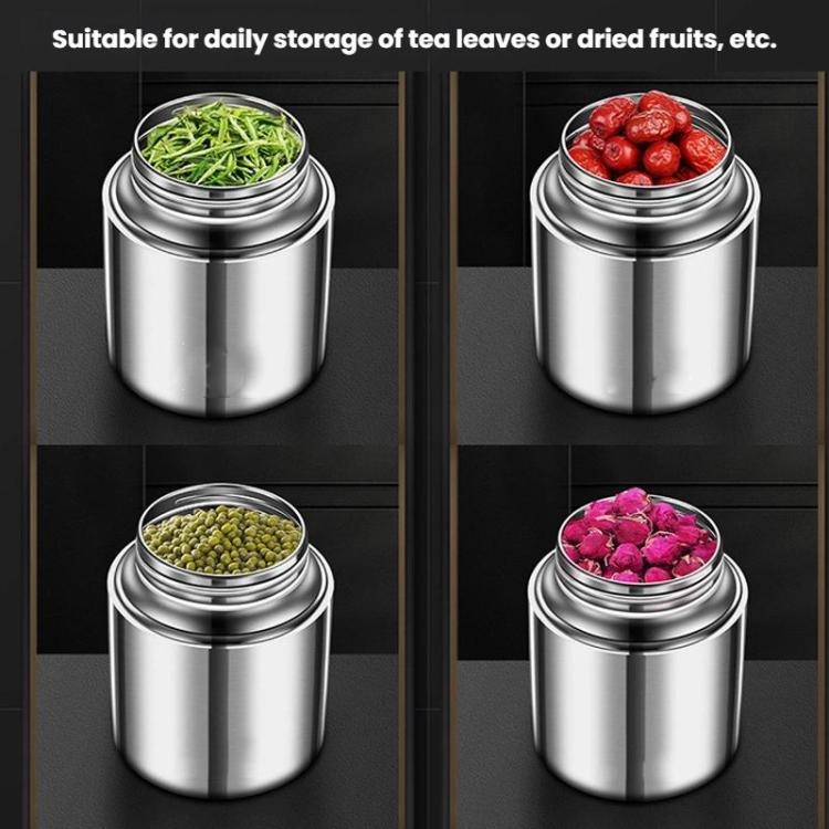 304 Stainless Steel Sealed Canister With Transparent Lid Leak-Proof Freshness Preserving Storage Can