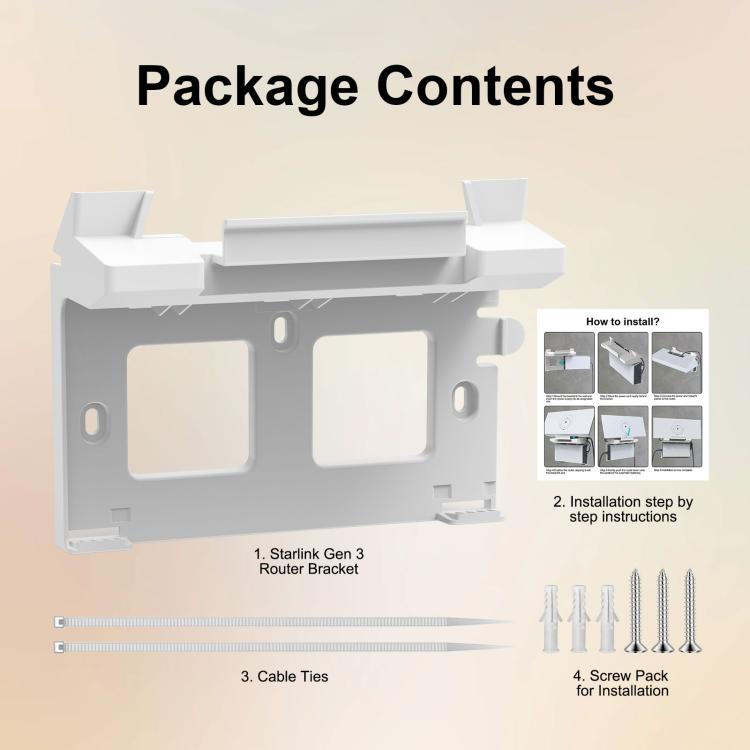 For Starlink Gen 3 Router Power Supply 2 In 1 ABS Bracket