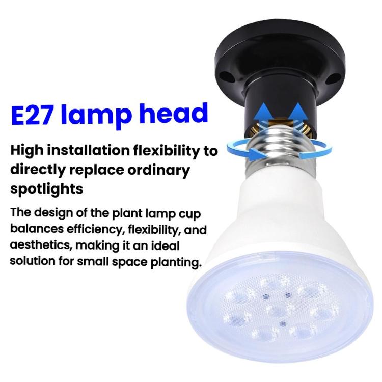 E27 Plant Growth Light Bulb Home Use Balcony Potted Plant Uniform Lighting Bulb