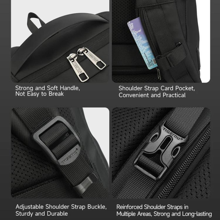 Tigernu T-B9836 3-in-1 Detachable Men Backpack Convertible Travel Laptop Bag for Sports & Commuting