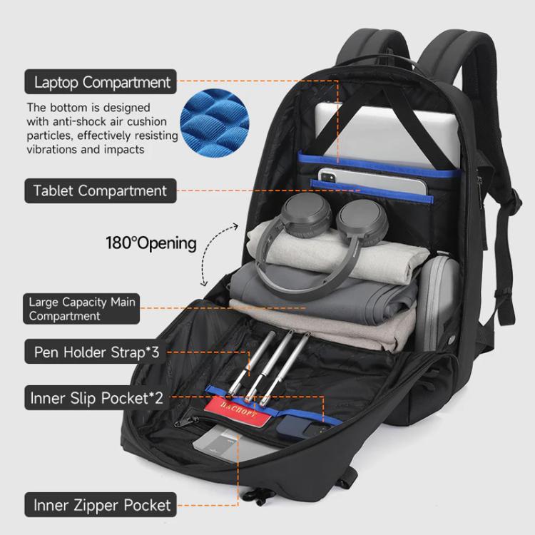 Tigernu T-B9836 3-in-1 Detachable Men Backpack Convertible Travel Laptop Bag for Sports & Commuting