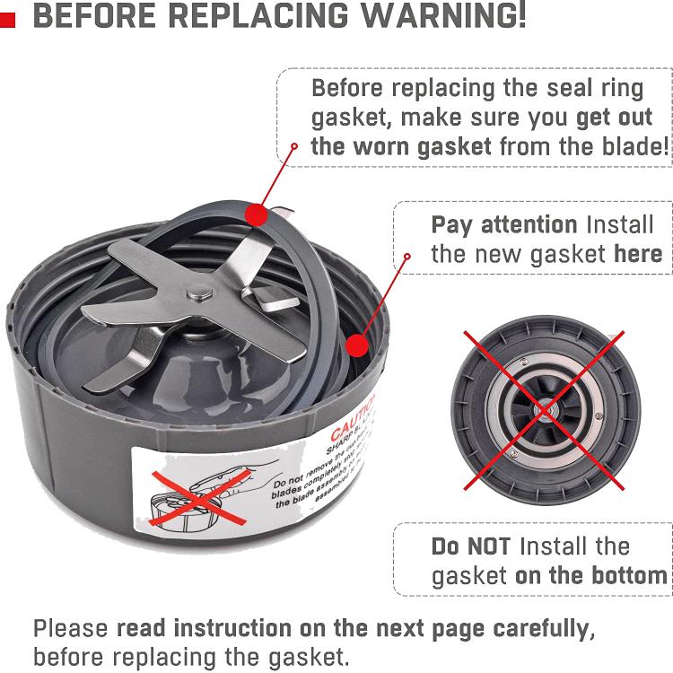 For Nutribullet 600W 900W Replacement Parts Blender Blade Base, Drive Socket, Seals