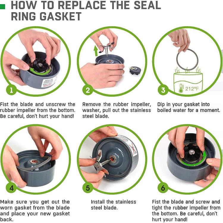 For Nutribullet 600W 900W Replacement Parts Blender Blade Base, Drive Socket, Seals