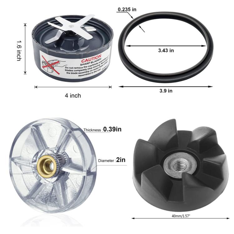 For Nutribullet 600W 900W Replacement Parts Blender Blade Base, Drive Socket, Seals