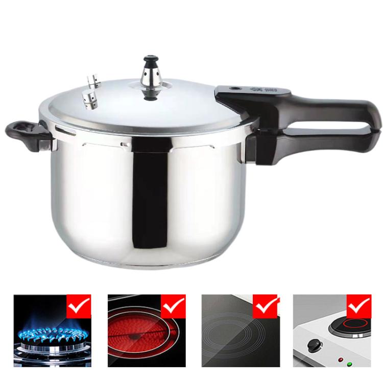 63-77kPa Pressure Cooker 304 Stainless Steel Safety Lock Lid for Induction & Gas Stoves