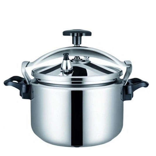 Aluminum Alloy Pressure Cooker with Secure Locking Lid, Explosion-Proof Design for Gas Stovetops