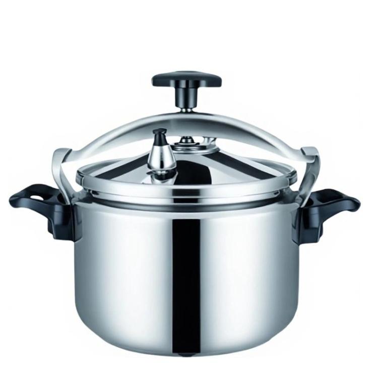 Aluminum Alloy Pressure Cooker with Secure Locking Lid, Explosion-Proof Design for Gas Stovetops