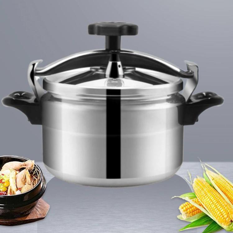 Aluminum Alloy Pressure Cooker with Secure Locking Lid, Explosion-Proof Design for Gas Stovetops