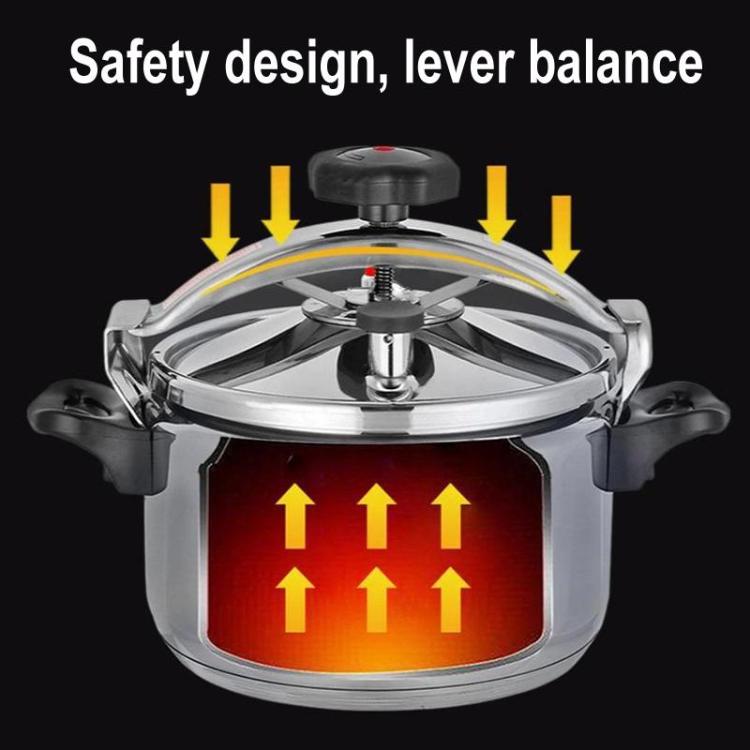 Aluminum Alloy Pressure Cooker with Secure Locking Lid, Explosion-Proof Design for Gas Stovetops