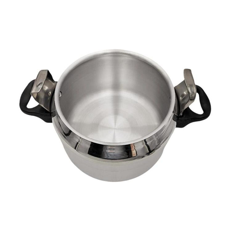 Aluminum Alloy Pressure Cooker with Secure Locking Lid, Explosion-Proof Design for Gas Stovetops