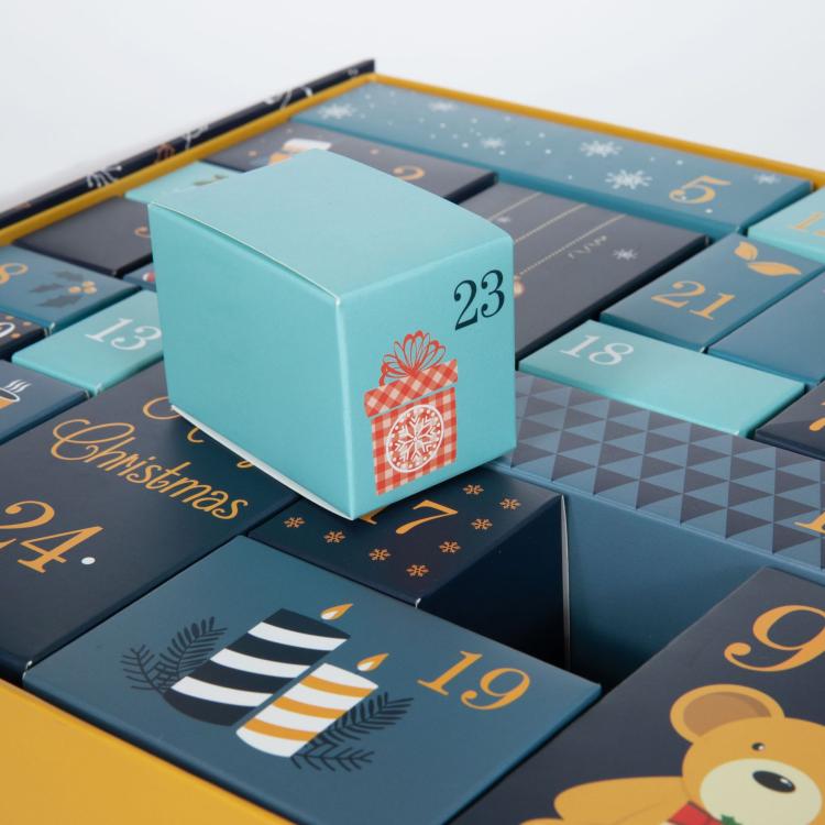 Christmas Advent Calendar Blind Box 24 Empty DIY Gift Boxes Countdown Surprise For Kids & Adults