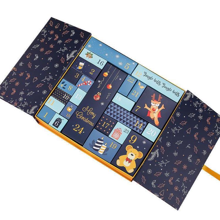 Christmas Advent Calendar Blind Box 24 Empty DIY Gift Boxes Countdown Surprise For Kids & Adults